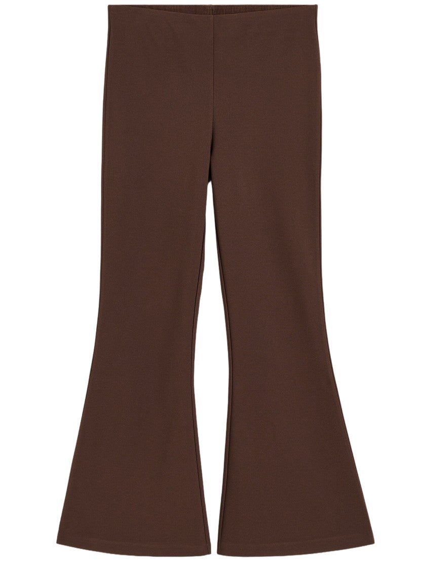 By Malene Birger Brown Stretch Nylon Flared Pants