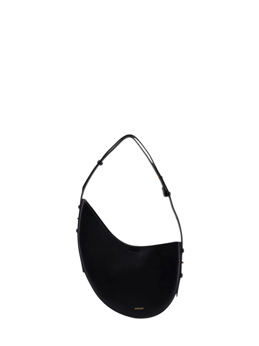Soeur Crescent-Shaped Shoulder Bag With Adjustable Strap And Stud Accents