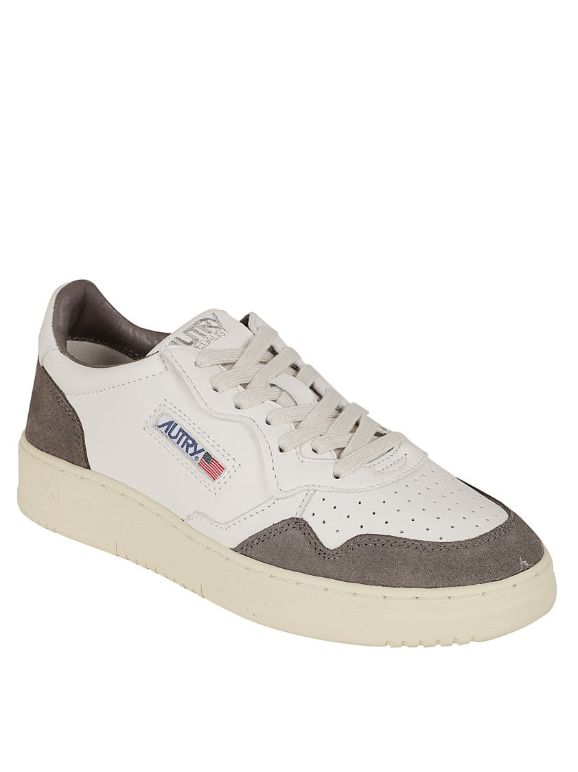 Autry Low-Top Sneakers With Suede And Leather Upper And Contrasting Sole