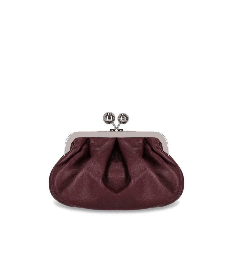 Max Mara Pasticcino Prati Small Burgundy Clutch