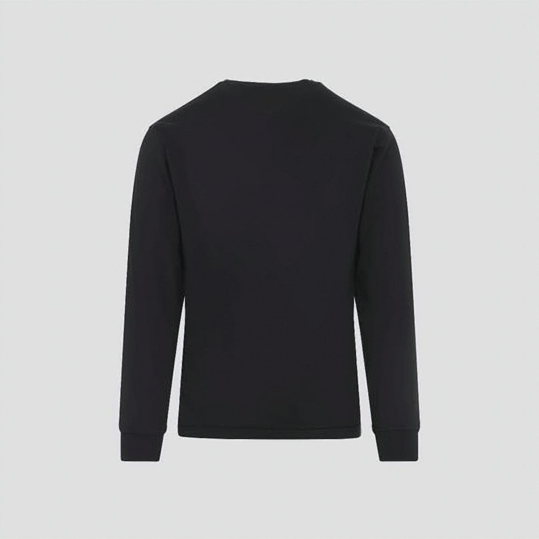 Stone Island Long-Sleeve Black T-Shirt With Subtle Emblem