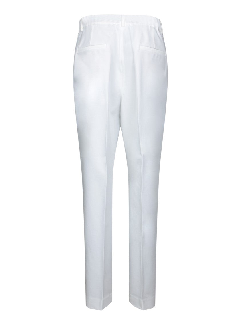 Incotex Straight-Leg White Trousers With Tailored Silhouette
