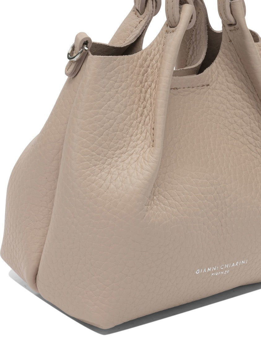 Gianni Chiarini Textured Leather Handbag With Dual Top Handles