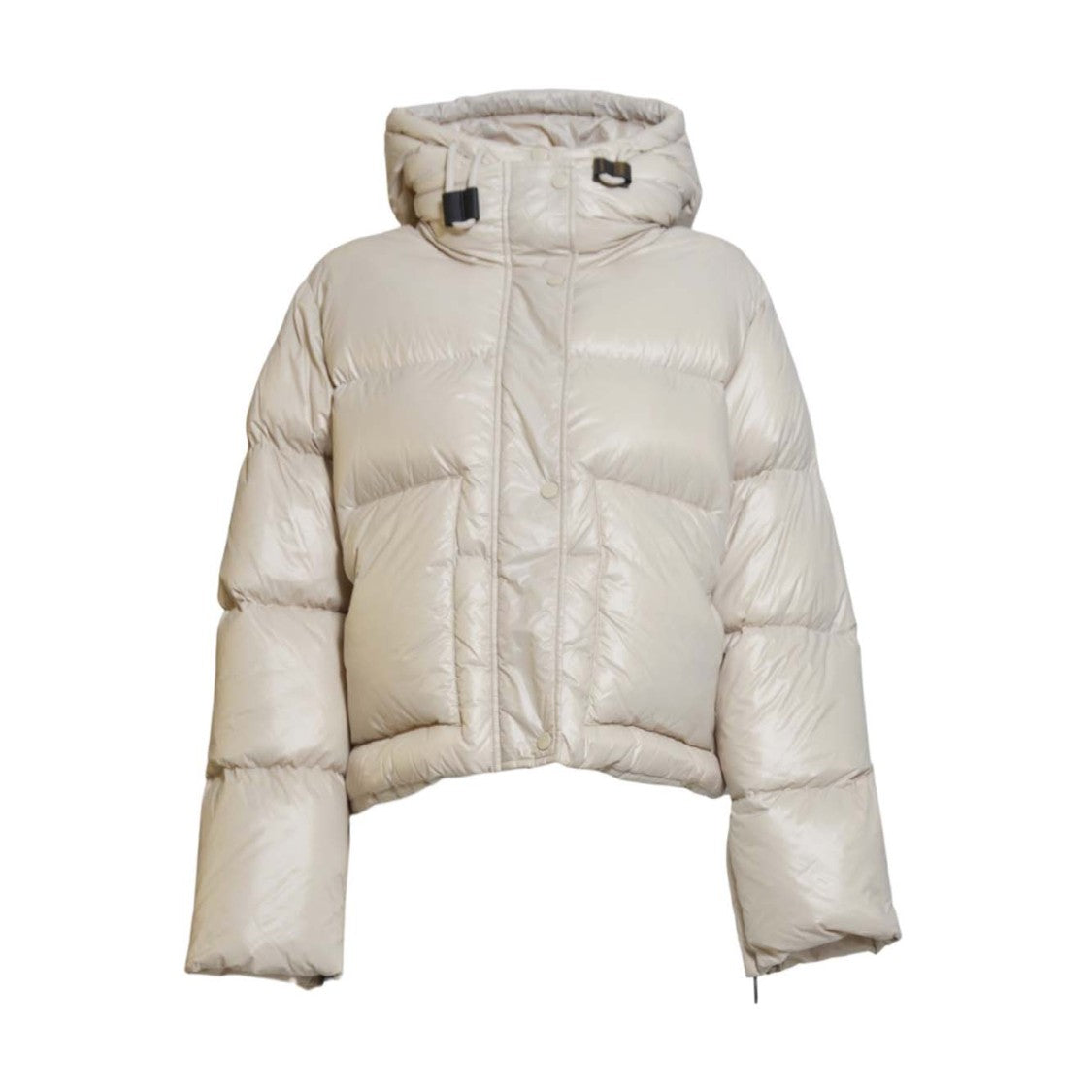 Solotre Tailored Short Beige Coat With Classic Silhouette