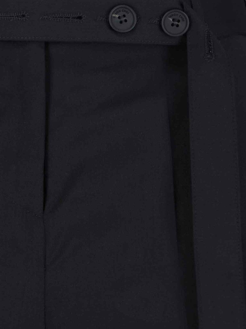 Eudon Choi Tailored Black Trousers With Straight-Leg Cut