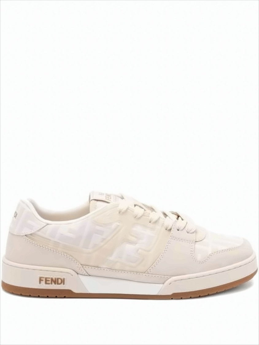 Fendi Low-Top Calf Leather Sneakers With Tonal Monogram
