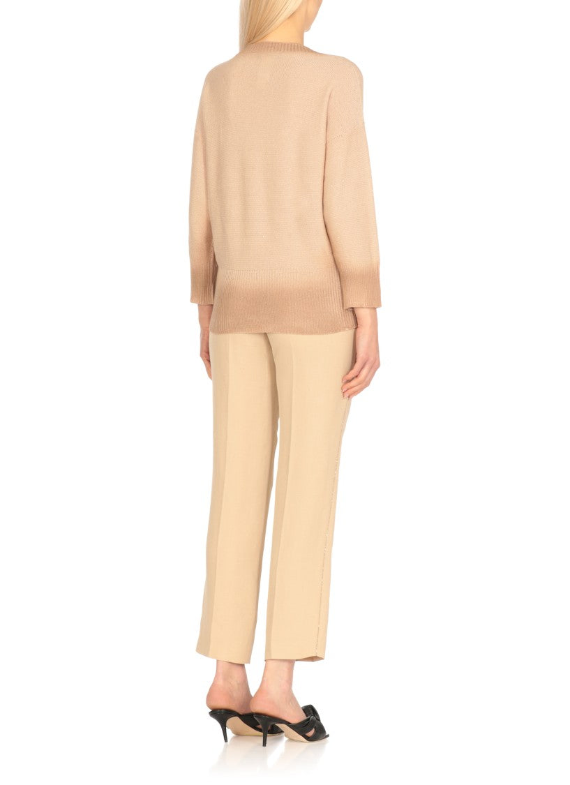 Fabiana Filippi Beige Cotton And Linen Sweater