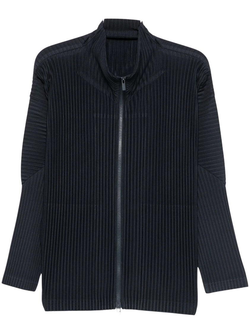 Homme Plissé Issey Miyake Pleated Zip-Up Cardigan