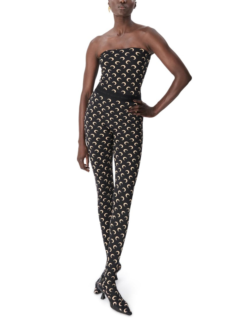 Marine Serre Slim-Fit Moon Print Jersey Leggings
