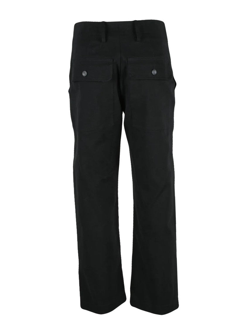 Black 961 Black Straight-Leg Cotton Pants