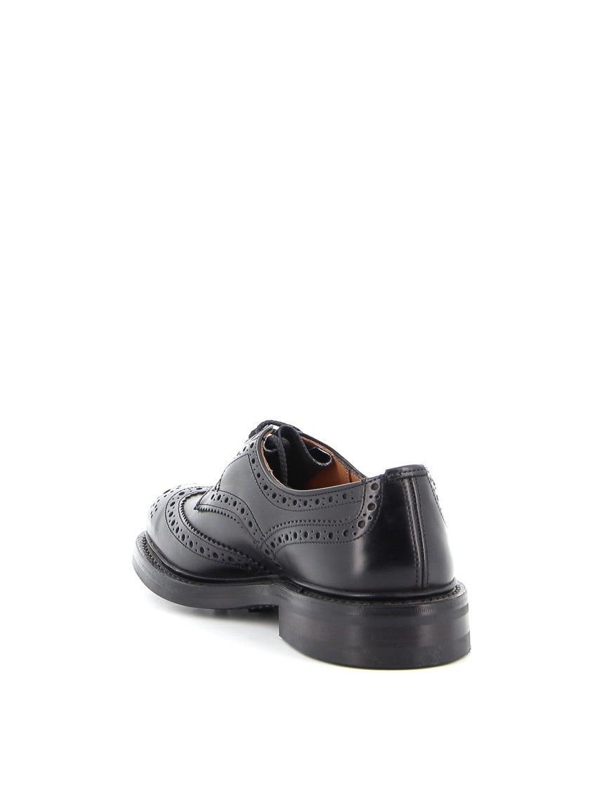 Tricker's Bourton Derby Shoes In Black Calf Leather