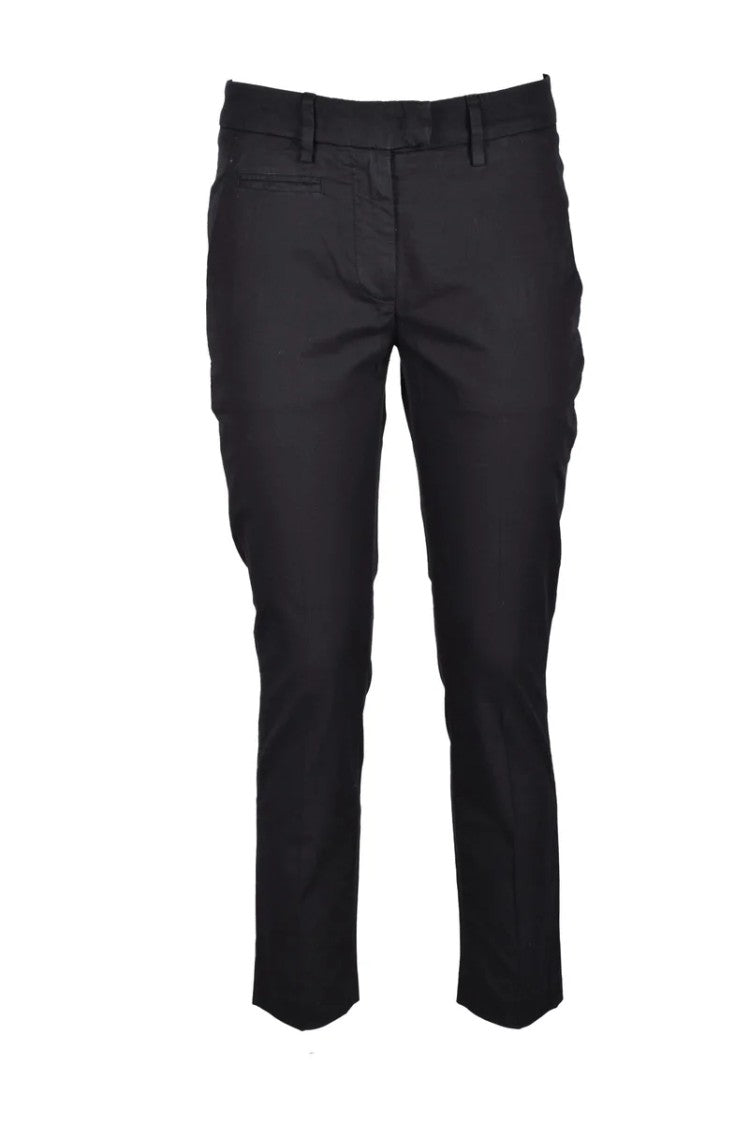 Dondup Black Stretch Cotton Pants