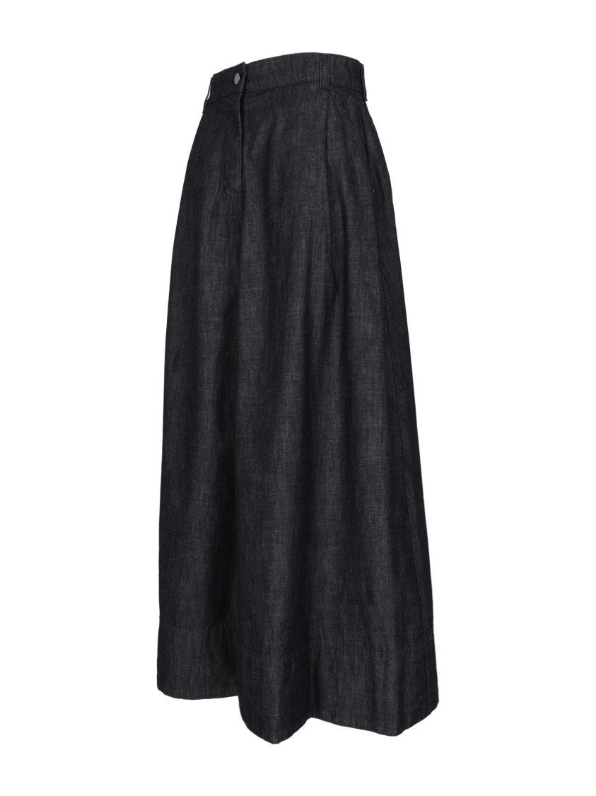 Emporio Armani High-Waisted Flared Midi Skirt
