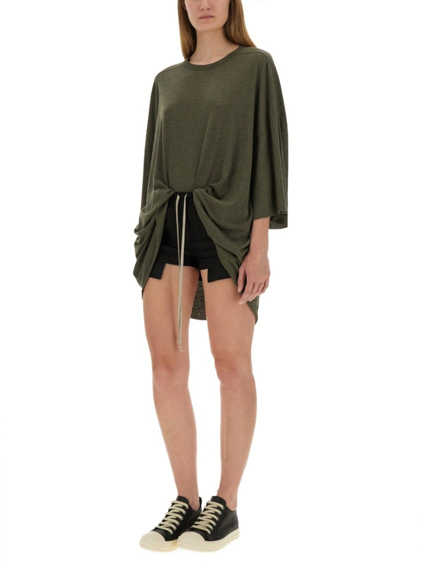 Rick Owens Oversized T-Shirt With Unique Knot Detail