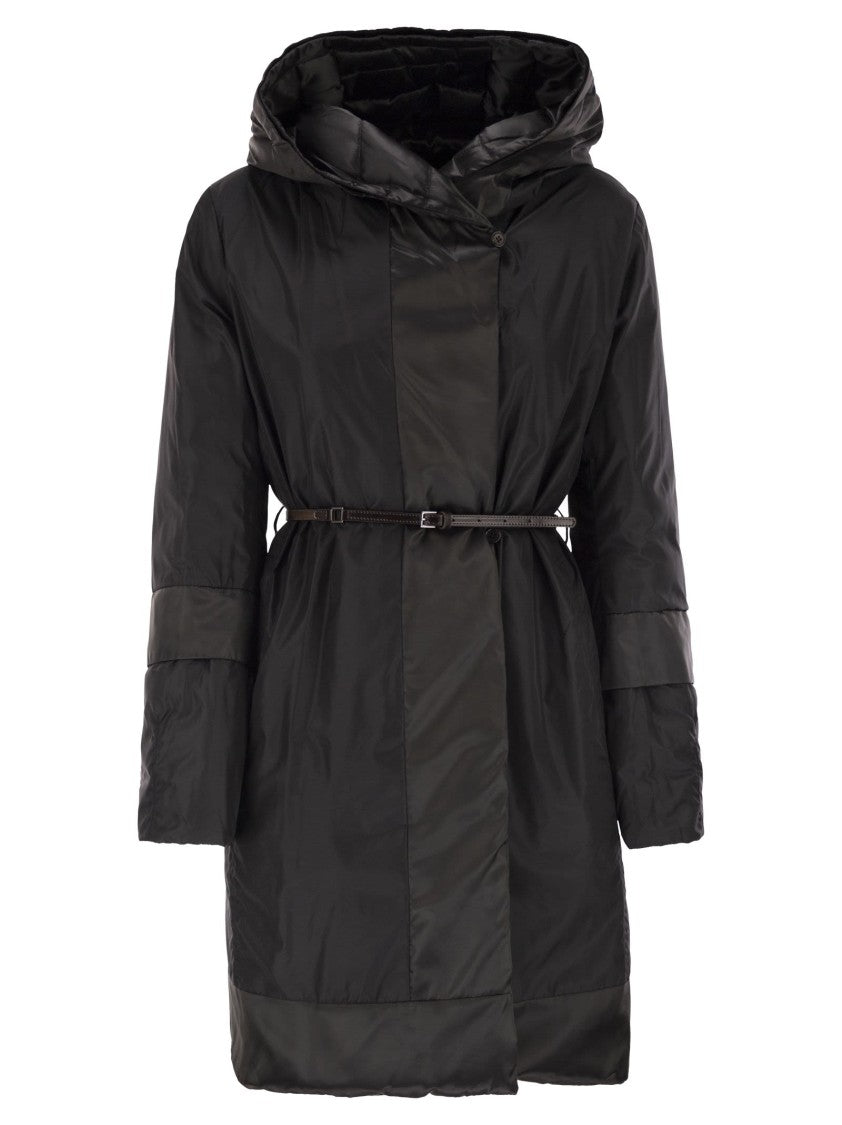 Max Mara Novef - Reversible Down Jacket In Water-Repellent Satin