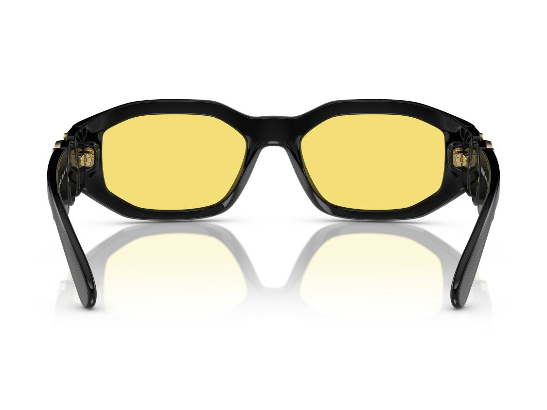 Versace Oversized Geometric Gold Medallion Sunglasses