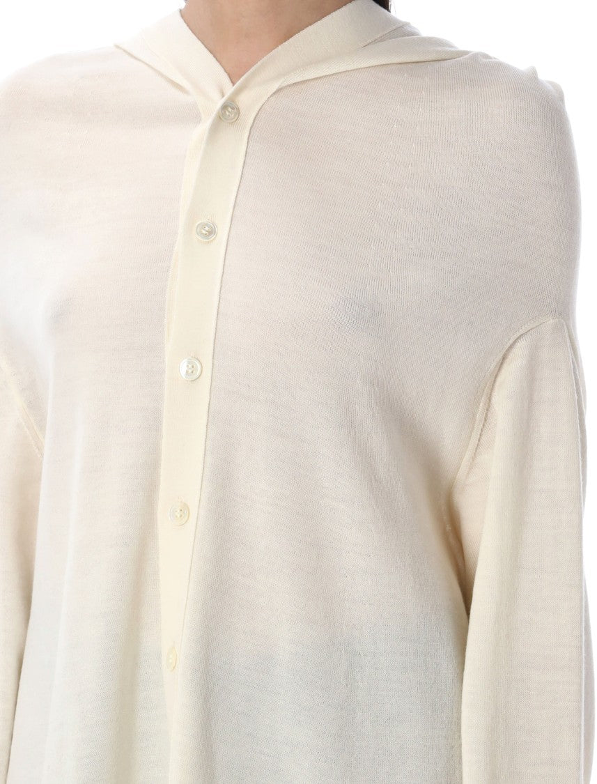 Comme Des Garçons Lightweight Semi-Sheer Hooded Cardigan