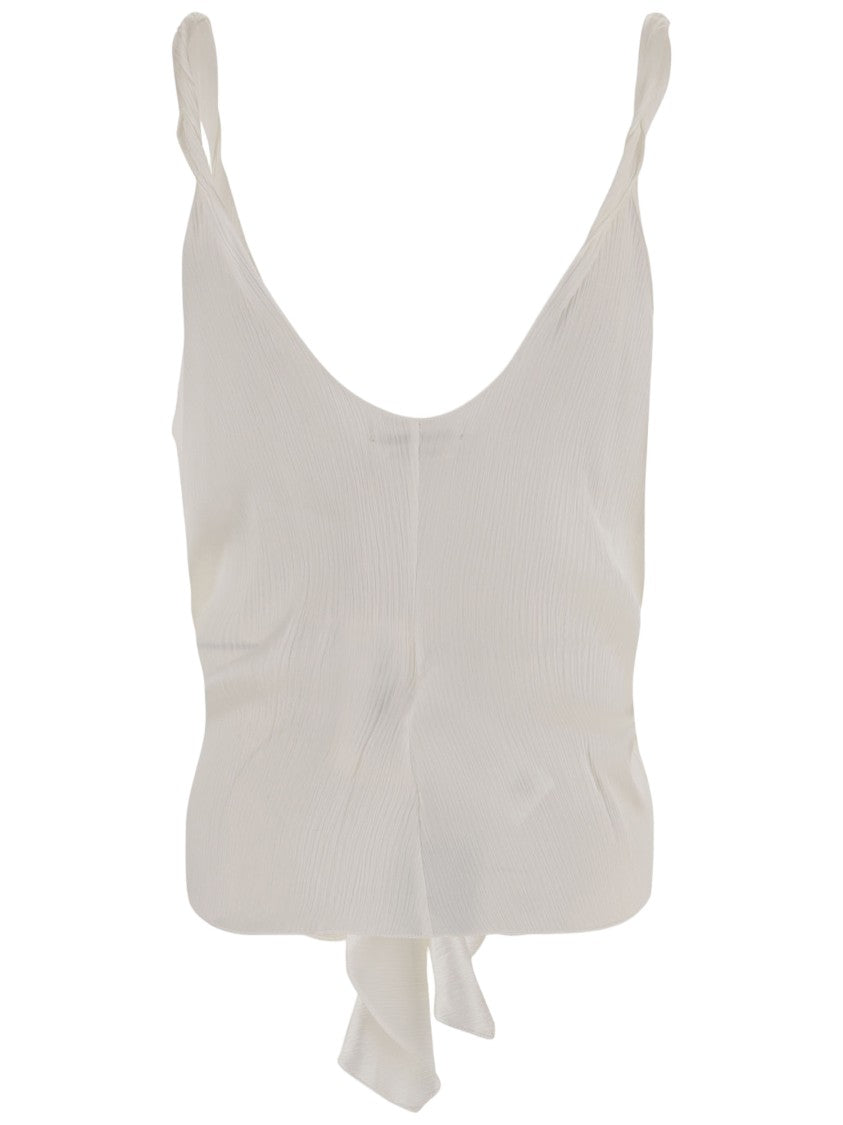 J. W. Anderson Silk Tank Top With Knotted Waist