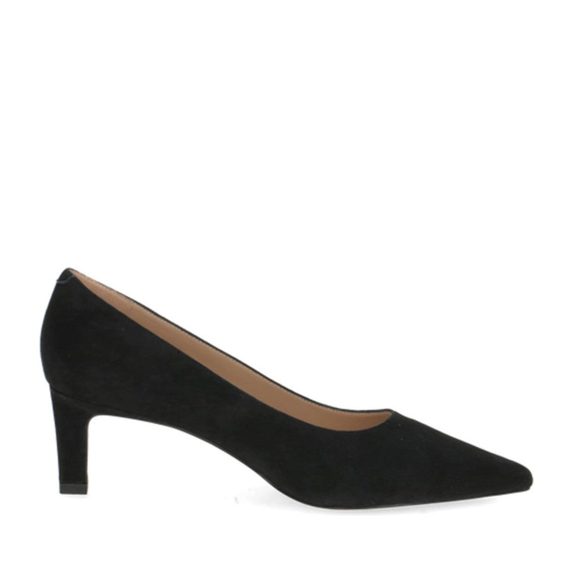 Peter Kaiser Black Pointed Toe Modest Heel Leather Dress Pumps