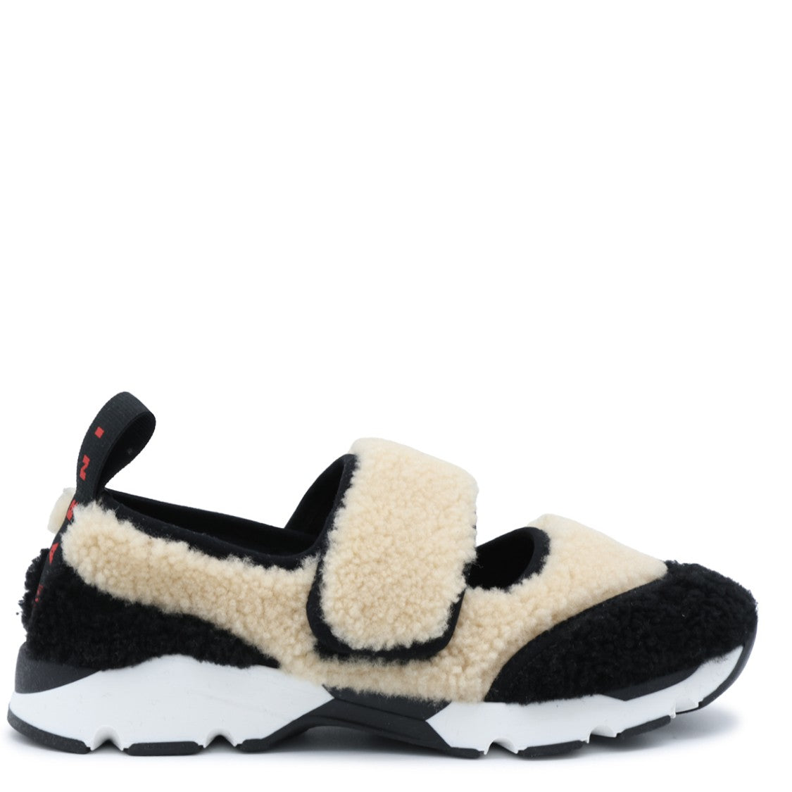Marni Sporty Sneakers With Plush Shearling Texture