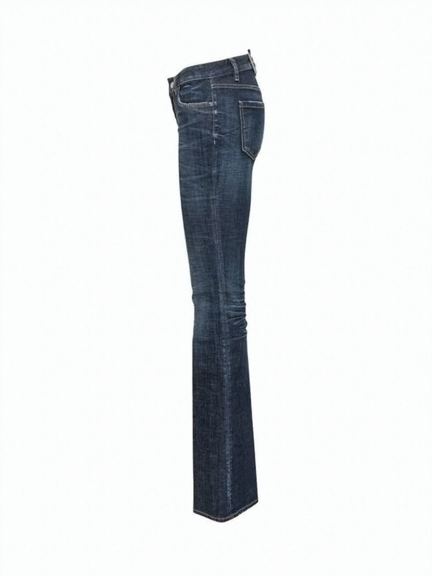 Dsquared2 Flared Denim Pants With Classic Five-Pocket Design