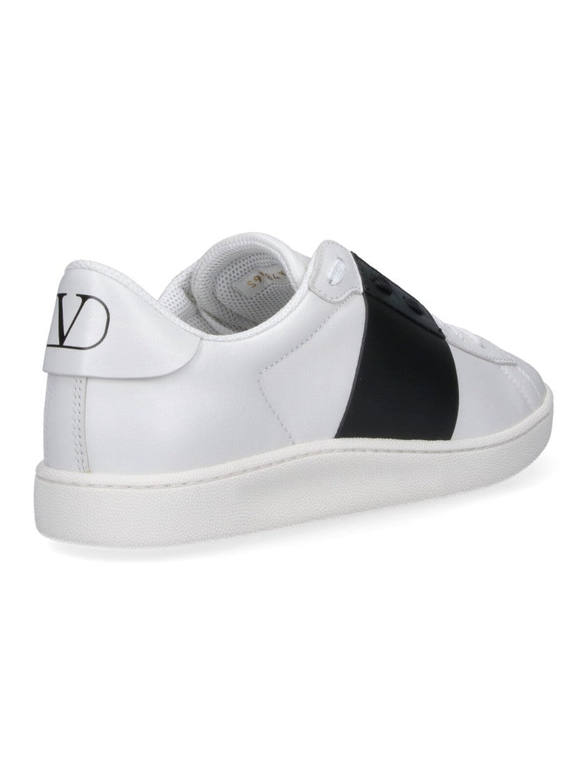 Valentino Garavani Low-Top Sneakers With Bold Black Midfoot Band