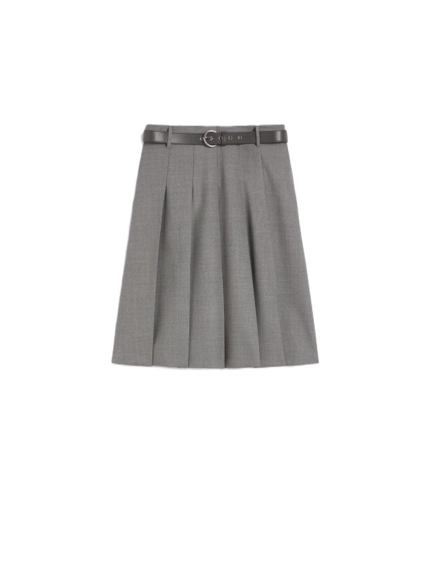 Max Mara Knee-Length Midi Skirt With Structured Pleats