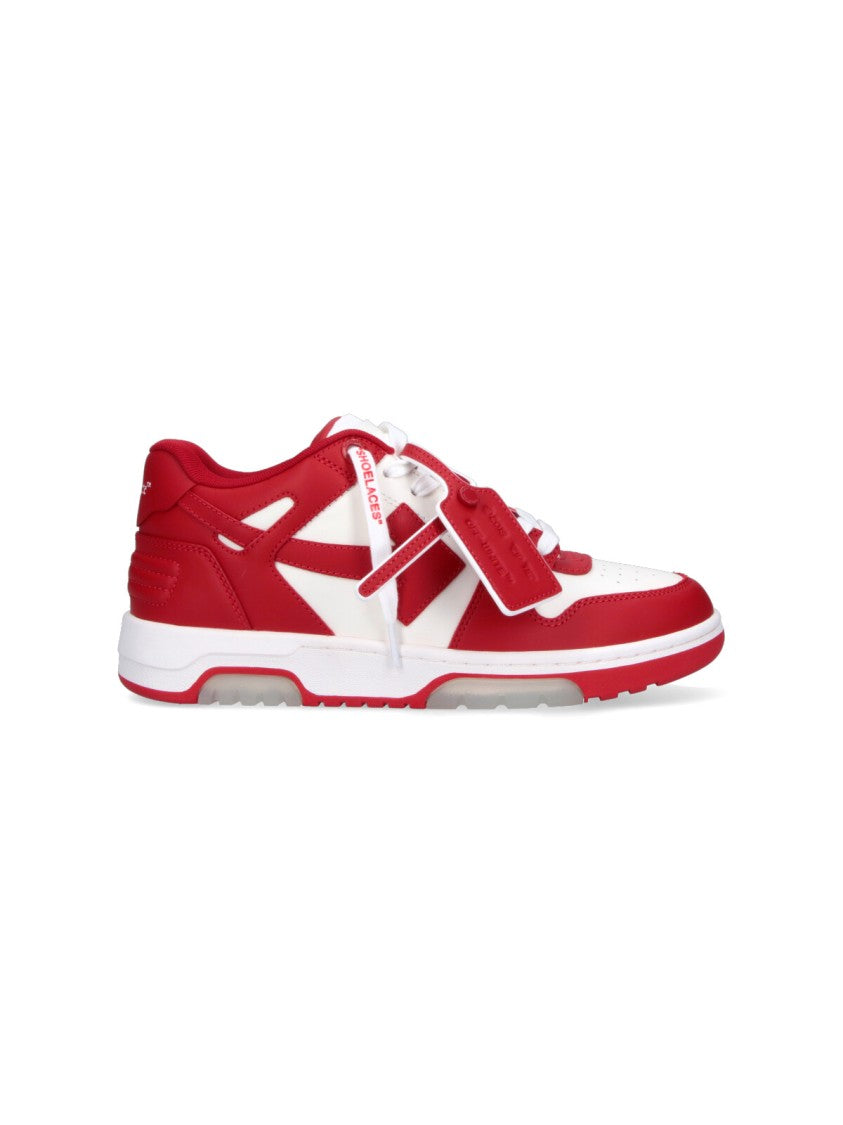 Off-White Low-Top White Leather Sneakers With Iconic Branding
