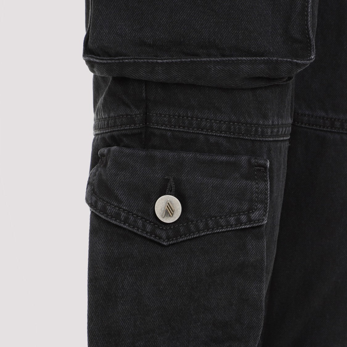 The Attico Black Cotton Essie Jeans