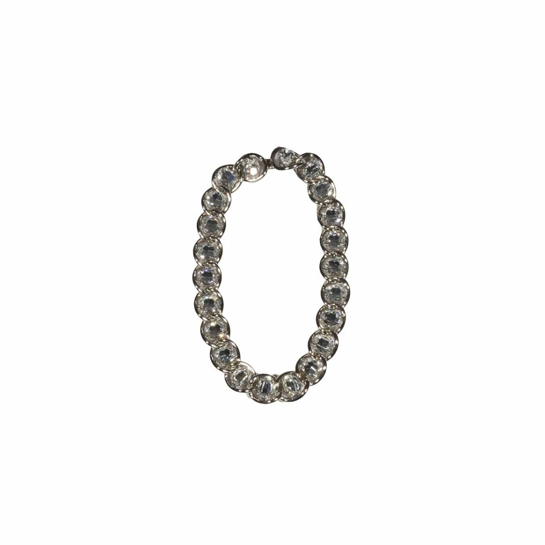 Marni Silver Chain Necklace With Maxi Rhinestones