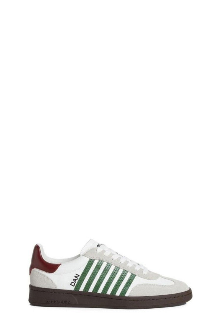 Dsquared2 White Leather-Suede Boxer Sneakers