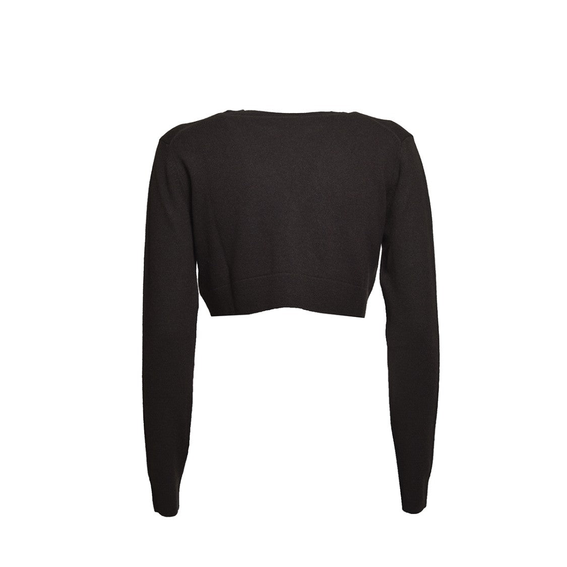 Patou Wool Cashmere Cropped Sweater - Chocolate