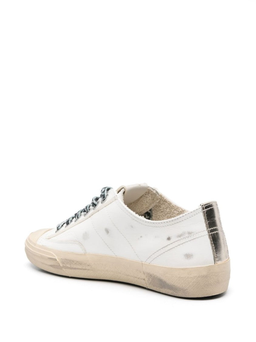 Golden Goose Low-Top Distressed Glittery Star Sneakers