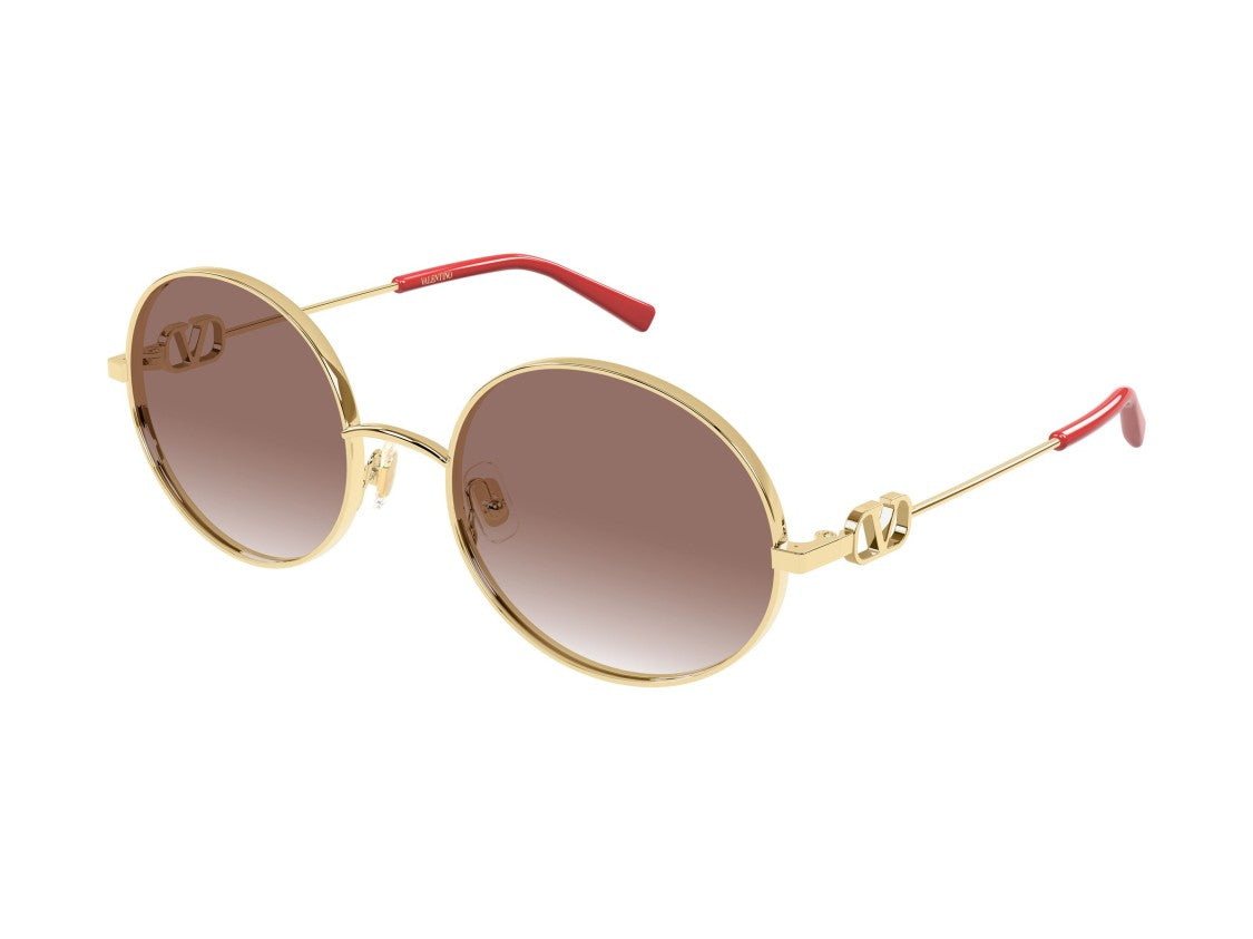 Valentino Gold Vg0027s Metal Gradient Round Sunglasses