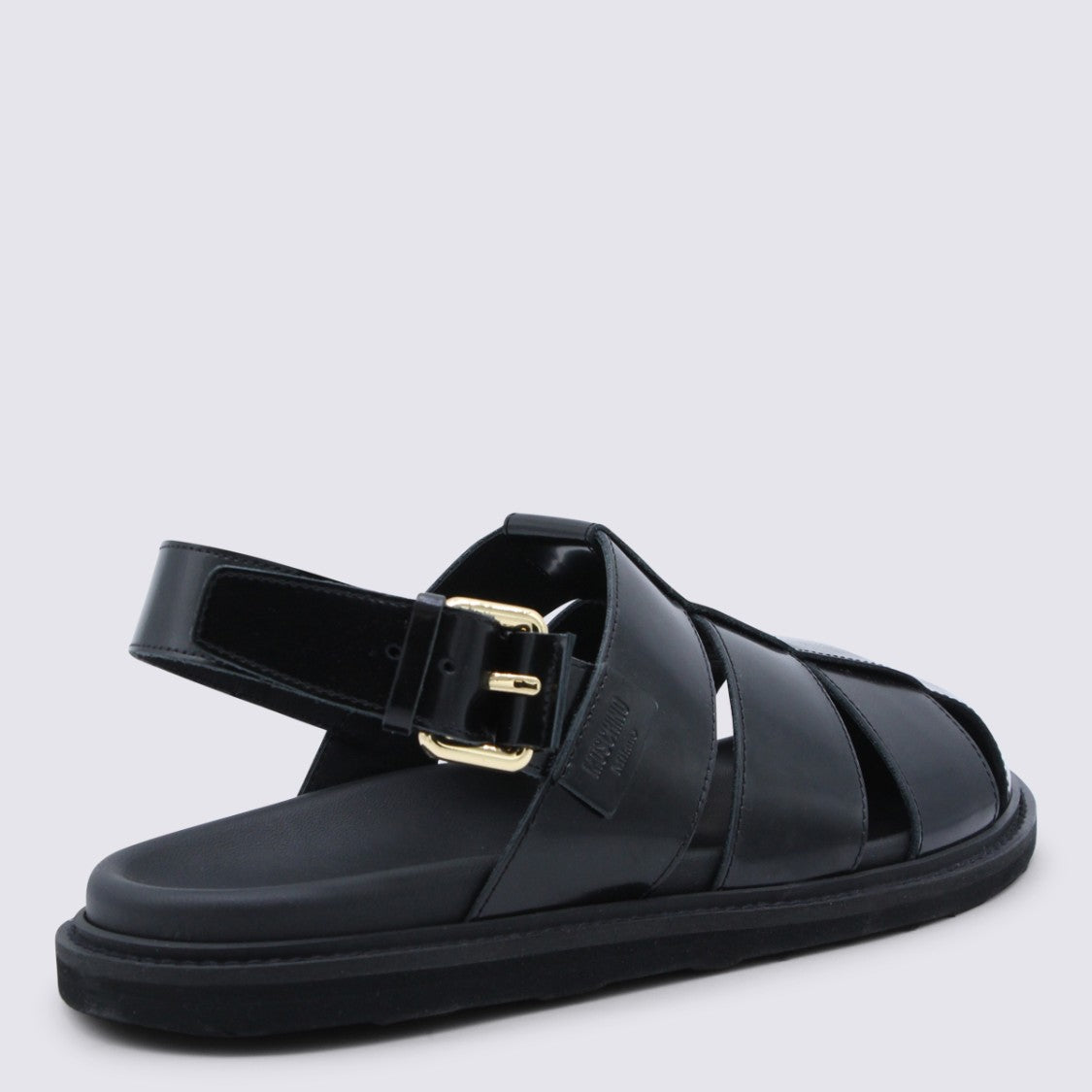 Moschino Black Sandals With Secure Strap