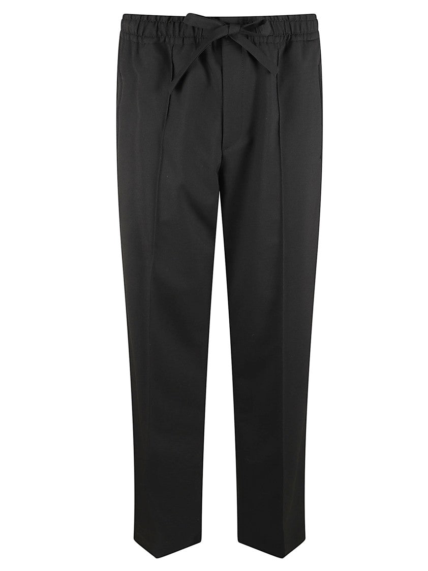 Valentino Garavani Straight Leg Trousers With Elasticated Drawstring Waistband