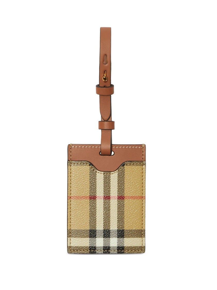 Burberry House Check Calf Leather Luggage Tag