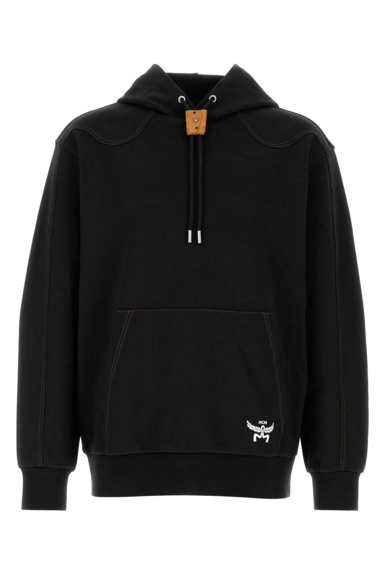 Mcm Black Stretch Polyester Blend Sweatshirt