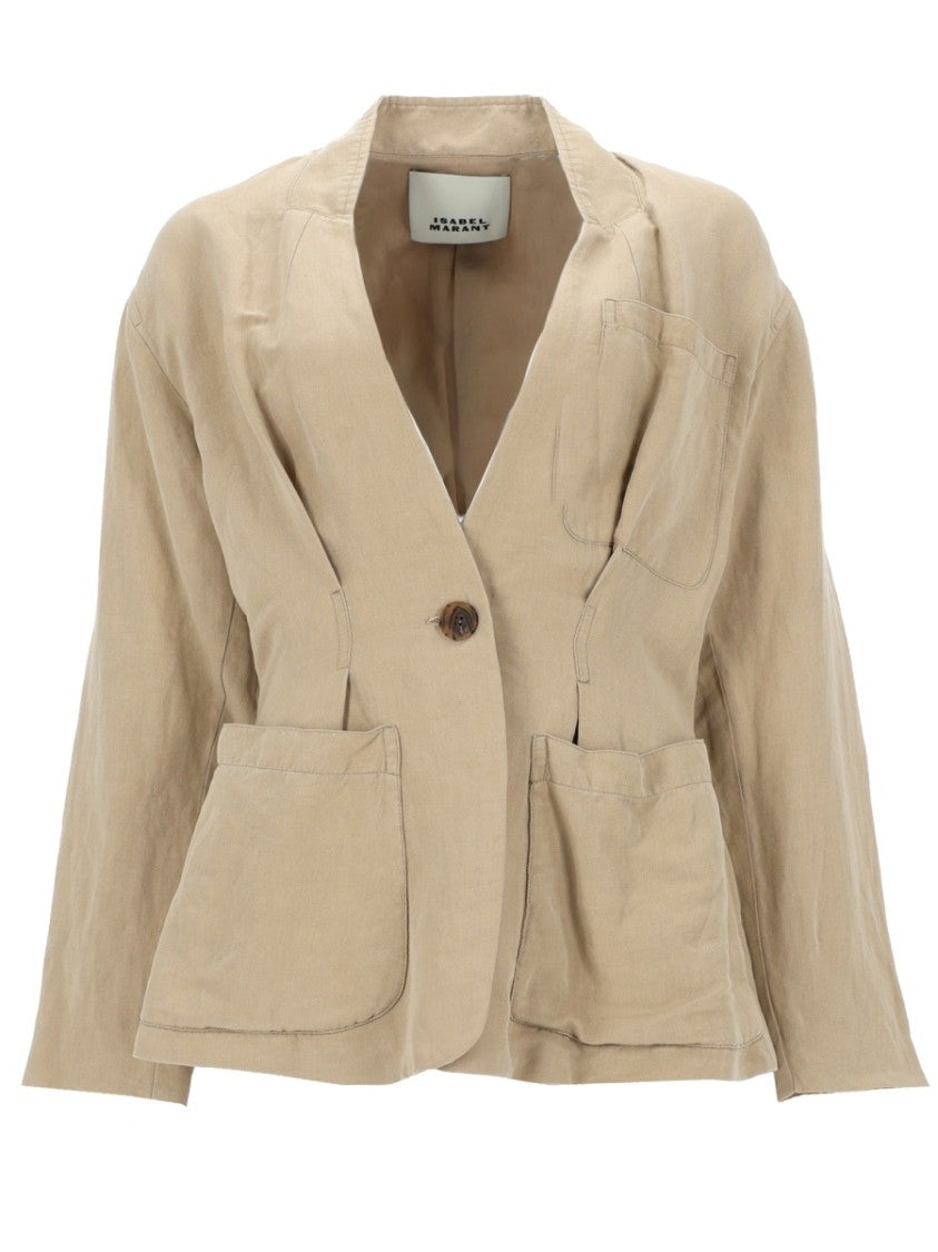 Isabel Marant Soraya Linen-Silk Blazer