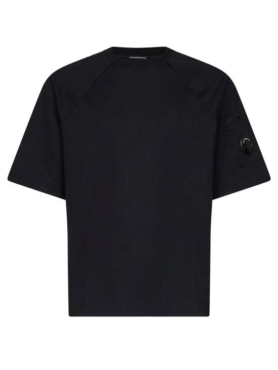 C.P. Company Short-Sleeved Black T-Shirt With Distinctive Patch Detail