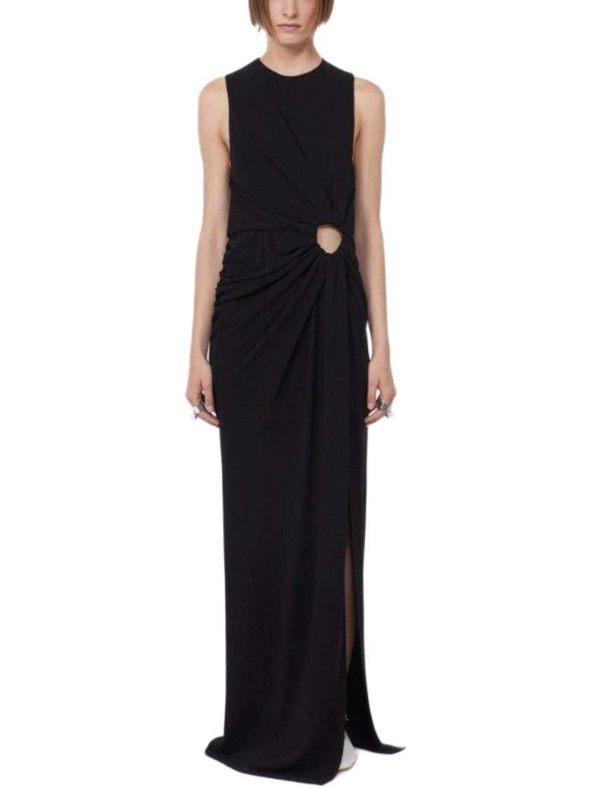Sportmax Viscose Crêpe Drapped Ring Dress