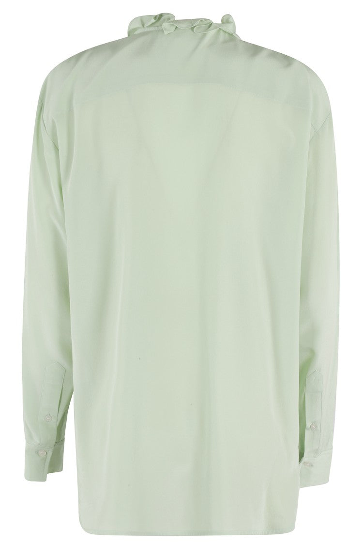 Victoria Beckham Ruffle-Detail Crepe De Chine Blouse