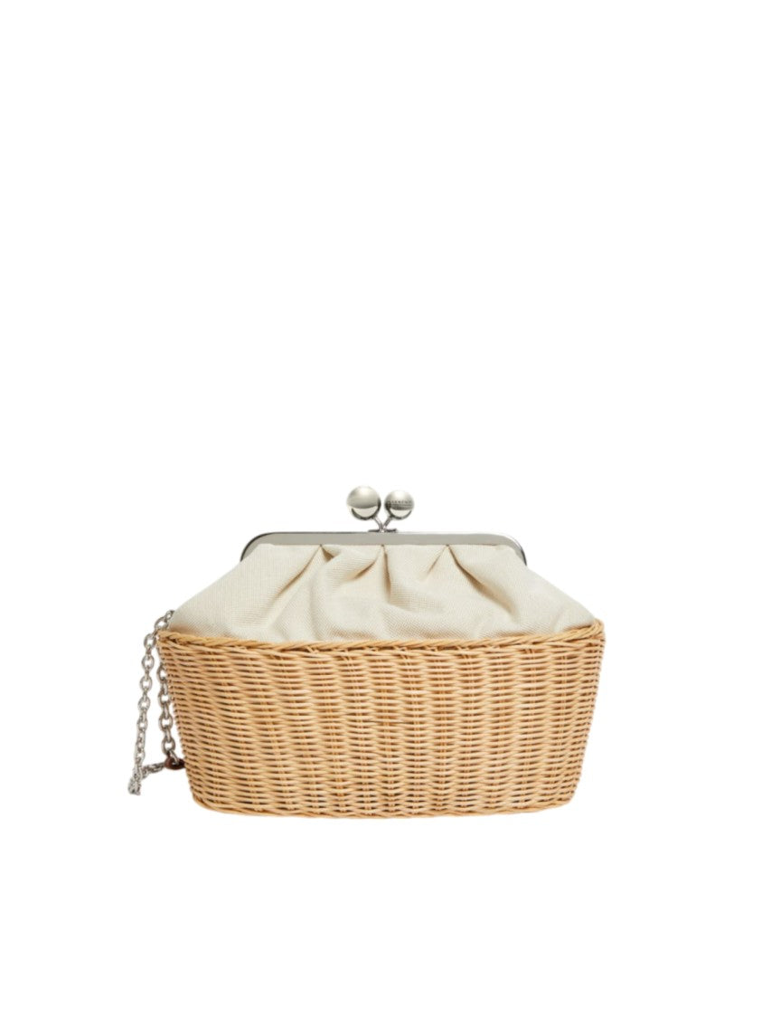 Max Mara Medium Cotton-Linen Clutch Bag