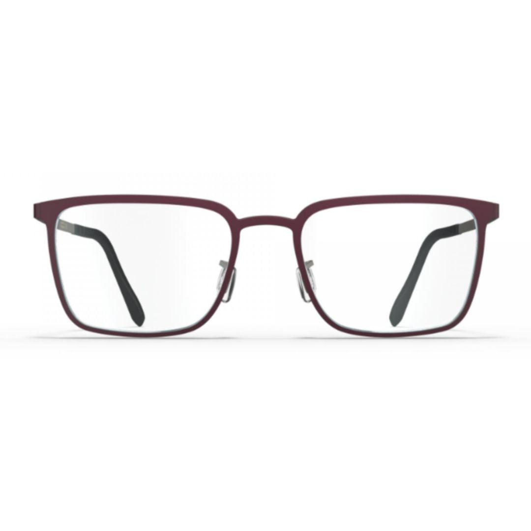 Blackfin Bf1084 Dover Rectangular Burgundy Eyeglasses With Adjustable Nose Pads