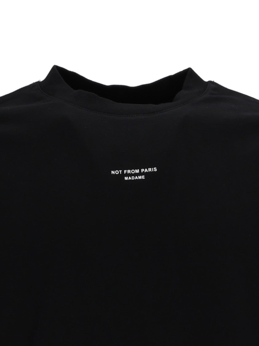 Drôle De Monsieur Black Classic Slogan T-Shirt