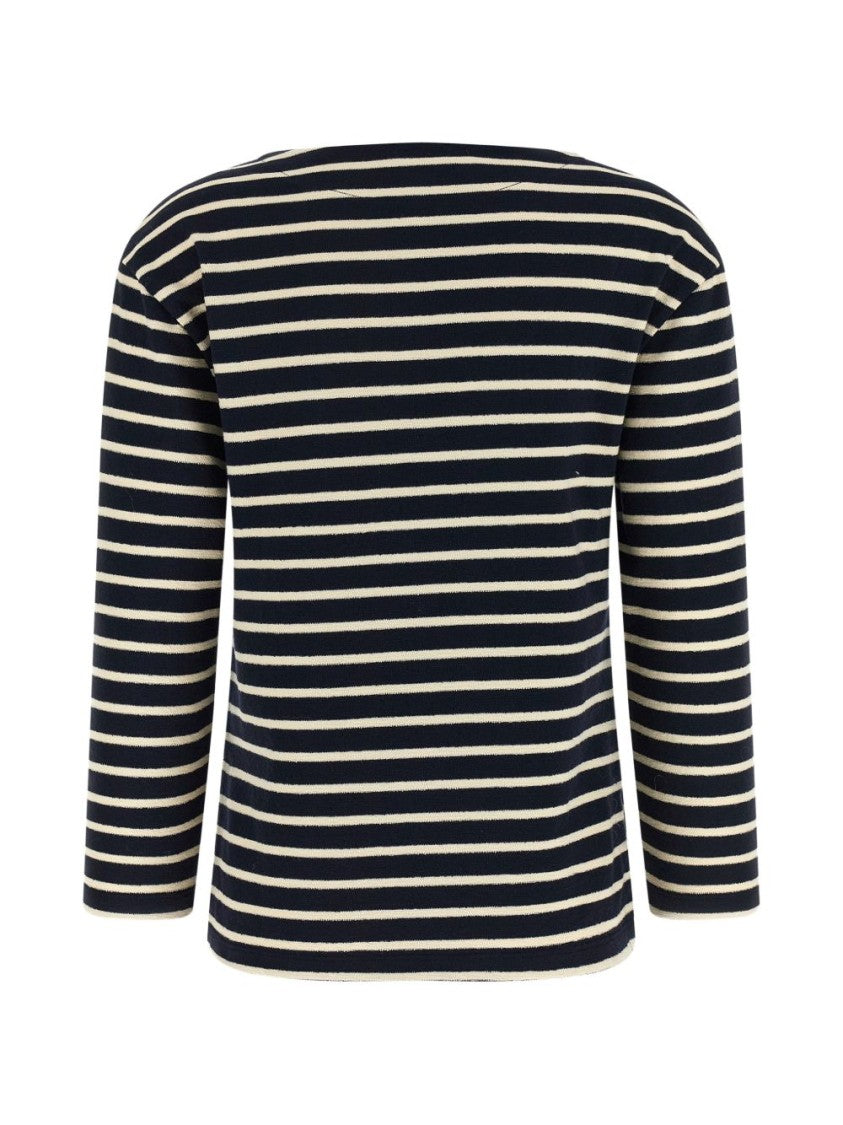 A.P.C. Navy And Off-White Striped Top