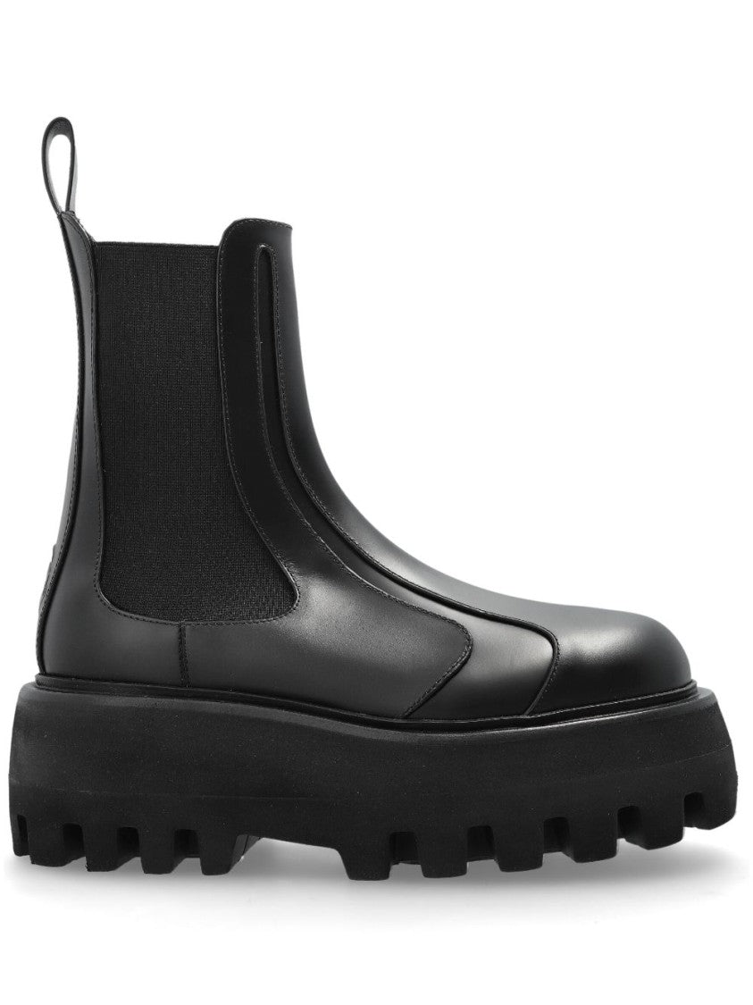 Alexander Mcqueen Black Ankle Boots With Chunky Platform Sole