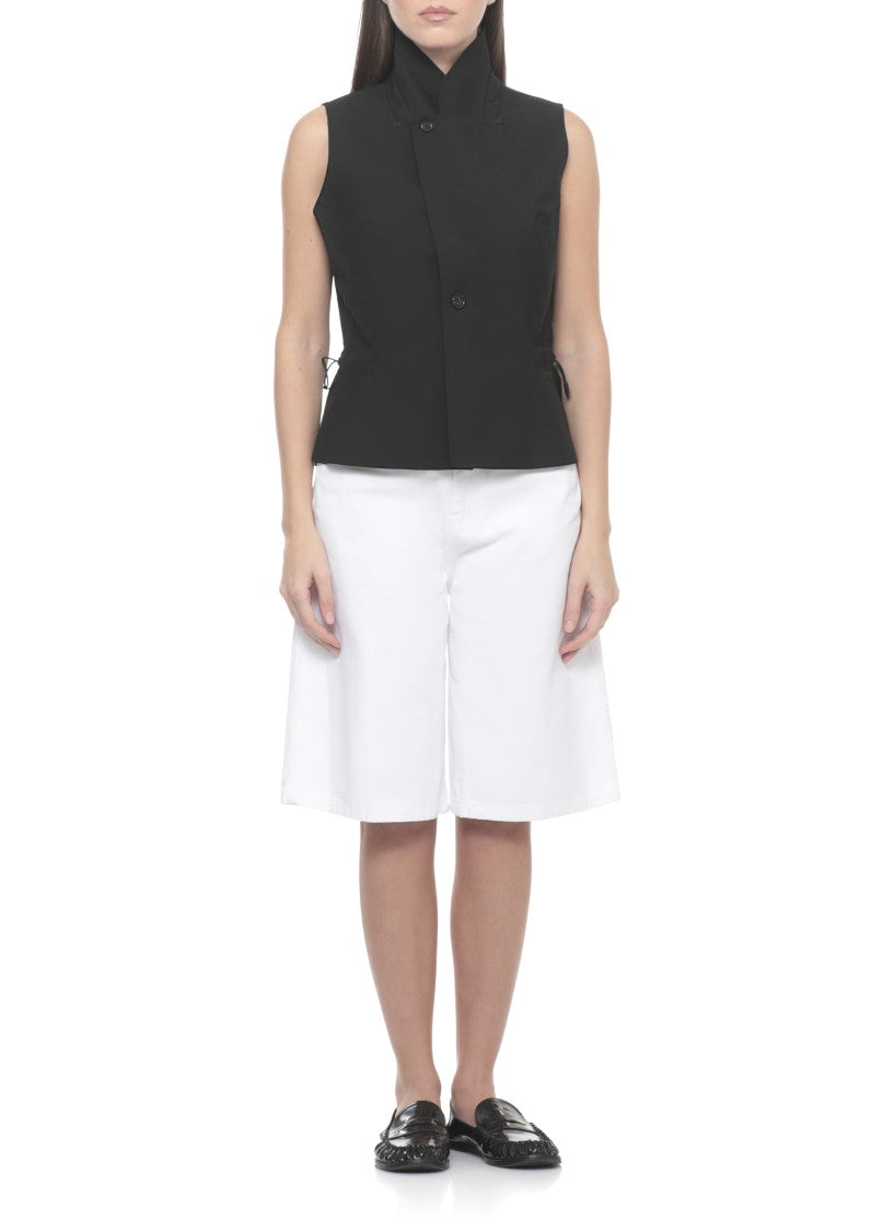 Coperni Black Drawstring Wool-Blend Vest