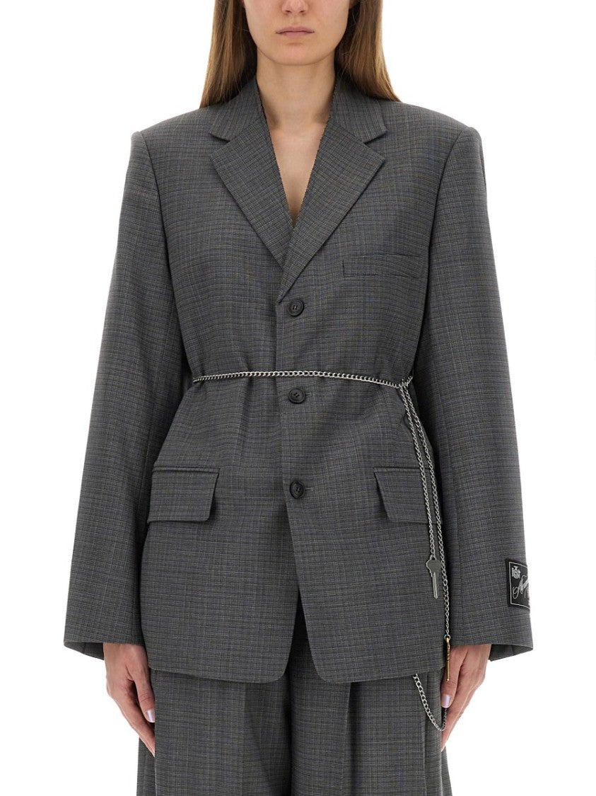 Alexander Wang Oversized Grey Wool Blend Blazer