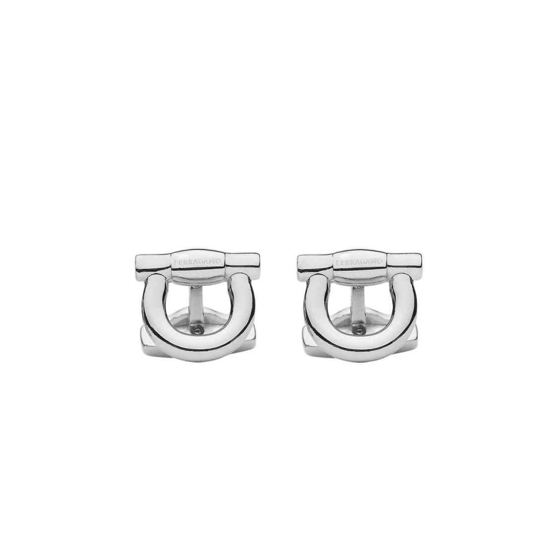 Salvatore Ferragamo Horseshoe-Shaped Polished Brass Cufflinks
